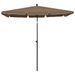 Parasol de jardin avec mât 210x140 cm Taupe - Photo n°3