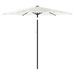 Parasol de jardin avec mât en acier blanc 223x223x213 cm - Photo n°2