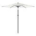 Parasol de jardin avec mât en acier blanc 223x223x213 cm - Photo n°4