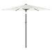 Parasol de jardin avec mât en acier blanc 223x223x213 cm - Photo n°5