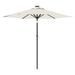 Parasol de jardin avec mât en acier blanc 225x225x212 cm - Photo n°2