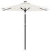 Parasol de jardin avec mât en acier blanc 225x225x212 cm - Photo n°3