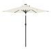 Parasol de jardin avec mât en acier blanc 225x225x212 cm - Photo n°4