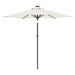 Parasol de jardin avec mât en acier blanc 225x225x212 cm - Photo n°5