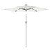 Parasol de jardin avec mât en acier blanc 268x268x226 cm - Photo n°4