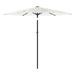 Parasol de jardin avec mât en acier blanc 268x268x226 cm - Photo n°5