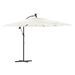 Parasol de jardin avec mât en acier blanc 269x269x235 cm - Photo n°2