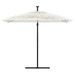 Parasol de jardin avec mât en acier blanc 269x269x235 cm - Photo n°3