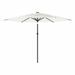 Parasol de jardin avec mât en acier blanc 288x288x225 cm - Photo n°4