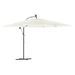 Parasol de jardin avec mât en acier blanc 290x290x238 cm - Photo n°2