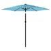 Parasol de jardin avec mât en acier bleu 223x223x213 cm - Photo n°4