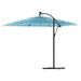 Parasol de jardin avec mât en acier bleu 246x246x230 cm - Photo n°5