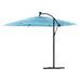 Parasol de jardin avec mât en acier bleu 269x269x235 cm - Photo n°5