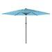 Parasol de jardin avec mât en acier bleu 288x288x225 cm - Photo n°4