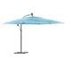 Parasol de jardin avec mât en acier bleu 290x290x238 cm - Photo n°2