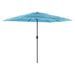 Parasol de jardin avec mât en acier bleu 300x200x250 cm - Photo n°2