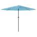 Parasol de jardin avec mât en acier bleu 324x324x247 cm - Photo n°3