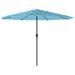 Parasol de jardin avec mât en acier bleu 324x324x247 cm - Photo n°5