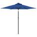 Parasol de jardin avec mât en acier bleu azuré 225x225x212 cm - Photo n°2