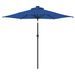 Parasol de jardin avec mât en acier bleu azuré 225x225x212 cm - Photo n°4