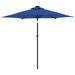 Parasol de jardin avec mât en acier bleu azuré 225x225x212 cm - Photo n°5