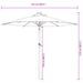 Parasol de jardin avec mât en acier bleu azuré 225x225x212 cm - Photo n°12