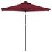 Parasol de jardin avec mât en acier bordeaux 225x225x212 cm - Photo n°3