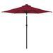 Parasol de jardin avec mât en acier bordeaux 225x225x212 cm - Photo n°4