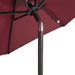 Parasol de jardin avec mât en acier bordeaux 225x225x212 cm - Photo n°7