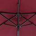 Parasol de jardin avec mât en acier bordeaux 225x225x212 cm - Photo n°10