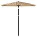 Parasol de jardin avec mât en acier marron 223x223x213 cm - Photo n°3