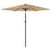 Parasol de jardin avec mât en acier marron 223x223x213 cm - Photo n°4