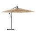 Parasol de jardin avec mât en acier marron 246x246x230 cm - Photo n°2