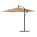 Parasol de jardin avec mât en acier marron 246x246x230 cm - Photo n°5