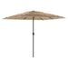 Parasol de jardin avec mât en acier marron 248x248x248 cm - Photo n°5