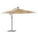 Parasol de jardin avec mât en acier marron 269x269x235 cm - Photo n°2