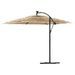 Parasol de jardin avec mât en acier marron 269x269x235 cm - Photo n°5