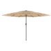 Parasol de jardin avec mât en acier marron 288x288x225 cm - Photo n°3