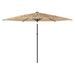 Parasol de jardin avec mât en acier marron 288x288x225 cm - Photo n°5