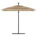 Parasol de jardin avec mât en acier marron 290x290x238 cm - Photo n°3