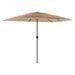 Parasol de jardin avec mât en acier marron 300x200x250 cm - Photo n°5