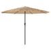 Parasol de jardin avec mât en acier marron 324x324x247 cm - Photo n°2