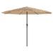 Parasol de jardin avec mât en acier marron 388x388x248 cm - Photo n°3