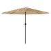 Parasol de jardin avec mât en acier marron 388x388x248 cm - Photo n°4