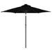 Parasol de jardin avec mât en acier noir 225x225x212 cm - Photo n°2