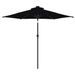 Parasol de jardin avec mât en acier noir 225x225x212 cm - Photo n°4