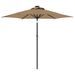 Parasol de jardin avec mât en acier taupe 225x225x212 cm - Photo n°2