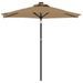 Parasol de jardin avec mât en acier taupe 225x225x212 cm - Photo n°3