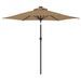 Parasol de jardin avec mât en acier taupe 225x225x212 cm - Photo n°4