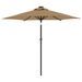 Parasol de jardin avec mât en acier taupe 225x225x212 cm - Photo n°5